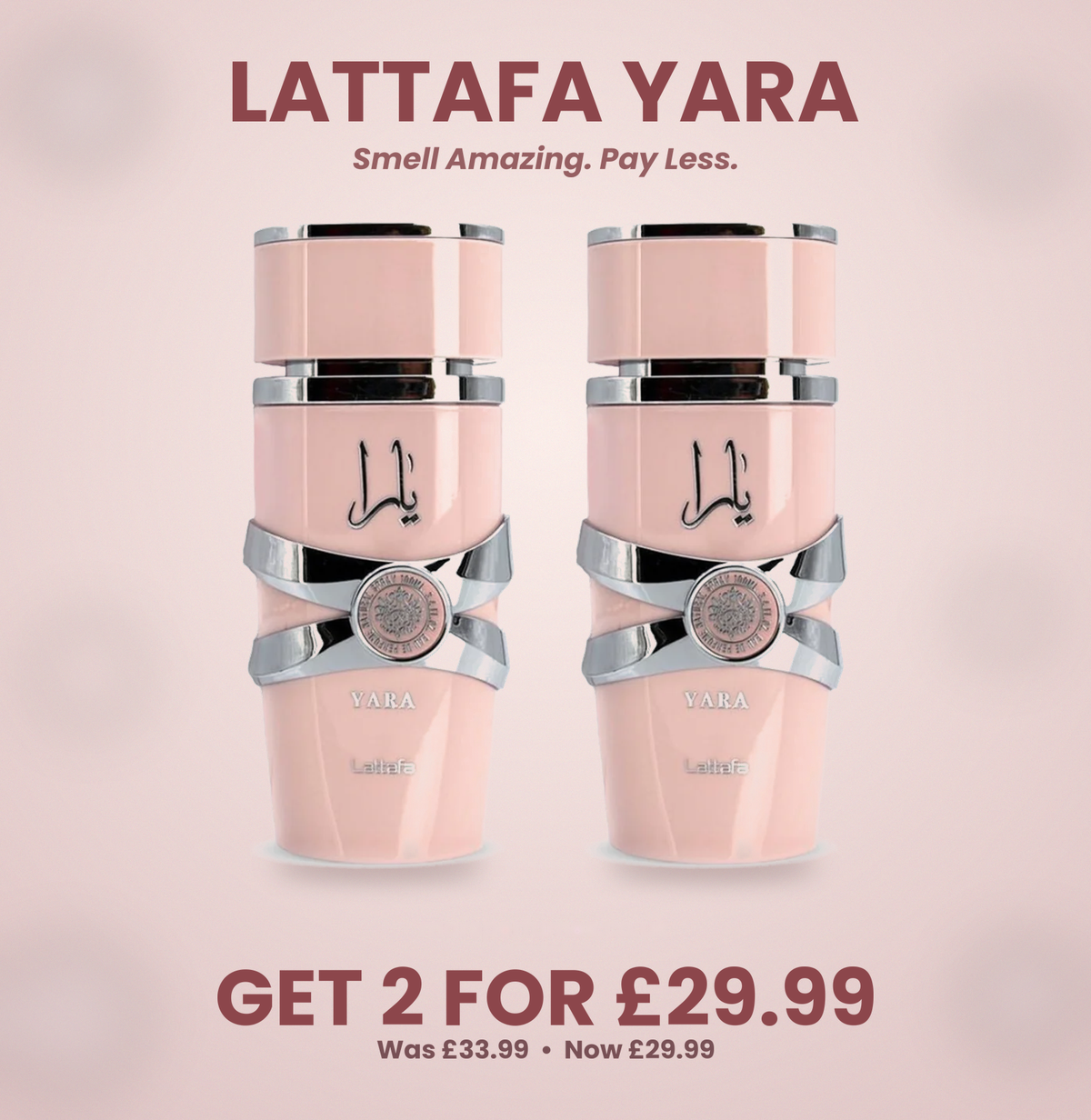 Lattafa Yara Pink Eau de Parfum 100ml - Bundle of 2