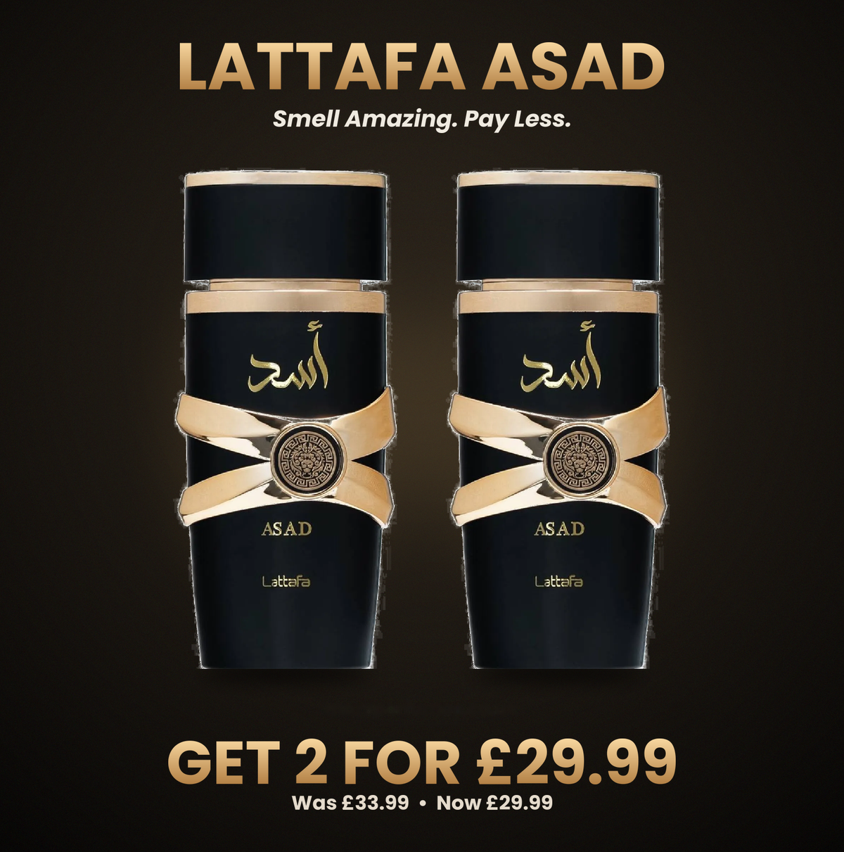 Lattafa Asad Eau de Parfum 100ml - Bundle of 2